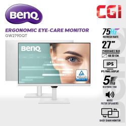 BenQ 27'' GW2790QT IPS 2K QHD 75Hz 5ms 99% sRGB USB-C MST Build-In-Speakers Noise Filter Ergonomic Eye-Care Monitor