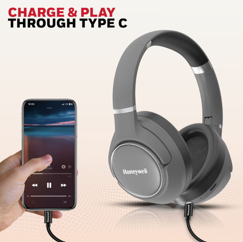 Honeywell Trueno U20 ANC Bluetooth Headphones - [HC000014/AUD/HP/ANC/U20/BLK] / [HC000015/AUD/HP/ANC/U20/SLV]