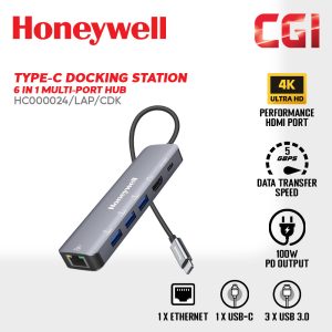 Honeywell Type-C Docking Station - 6 in 1 - HC000024/LAP/CDK