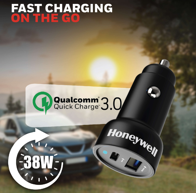 Honeywell Micro CLA 38W PD Smart Car Charger - HC000052/CHG/CLA/BLK/PD/38W