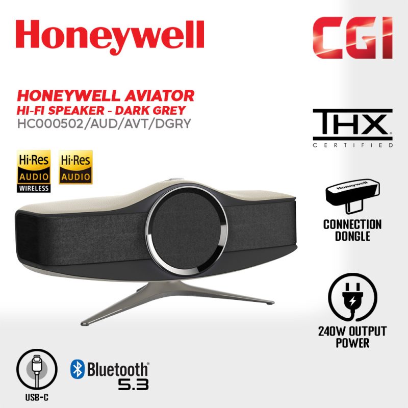 bd820f65c330063c8f1784cacd847666.jpeg Honeywell Aviator Hi-Fi Speaker (Dark Grey) - HC000502/AUD/AVT/DGRY