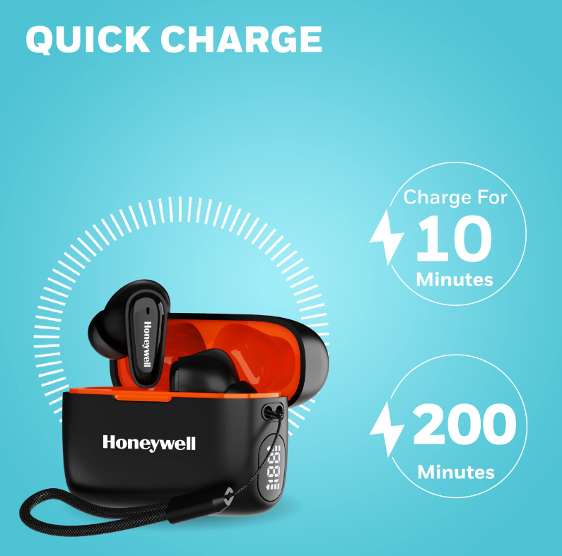 Honeywell Moxie V1100 Truly Wireless Earbuds - [HC000313/AUD/TWS/BLK] / [HC000314/AUD/TWS/WHT]