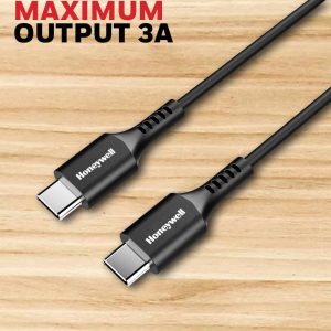 ca7f0f4608918dca59953c0b9dad3452.jpeg Honeywell Type-C to Type-C Cable 1.8 Meter (Black) - HC000047/CBL/SLC/1.8M/BLK