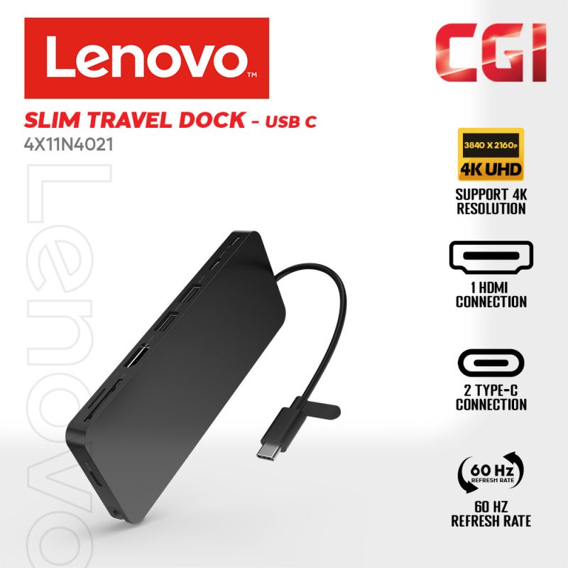 Lenovo USB-C Slim Travel Dock - 4X11N40212