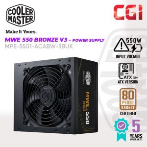 Cooler Master MWE Bronze 550 V3 230V ATX 3.1 - MPE-5501-ACABW-3BUK