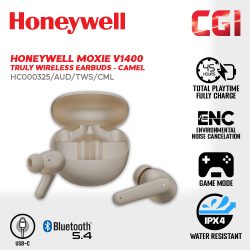 Honeywell Moxie V1400 Truly Wireless Earbuds (Camel) - HC000325/AUD/TWS/CML
