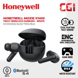 Honeywell Moxie V1400 Truly Wireless Earbuds (Black) - HC000323/AUD/TWS/BLK