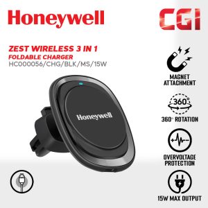 Honeywell Zest Magsafe Phone Mount Car Charger - HC000056/CHG/BLK/MS/15W