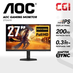 AOC 27" 27G4HX Fast IPS FHD HDR10 Adaptive Sync 200Hz 0.3ms Gaming Monitor