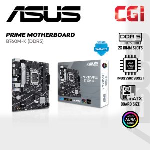 Asus Prime B760M-K-D5 DDR5 LGA 1700 PCIe 4.0 Motherboard BUNDLE Processor