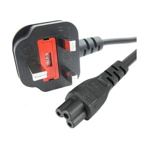 C5 Power Cord UK 3 Pin Fused Laptop Power Cord - 1.8m (For Laptop Adaptor / Monitor)