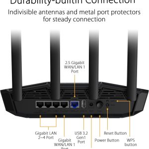 Asus TUF Gaming BE3600 Dual Band WiFi 7 3600 Mbps 4K-QAM AiMesh Gaming Router