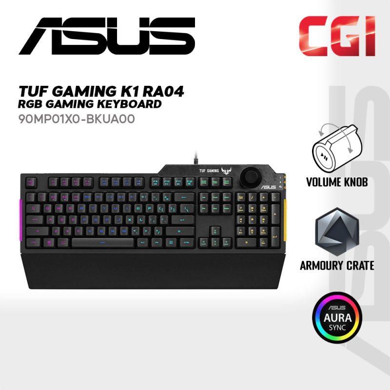 ASUS RA04 TUF Gaming K1 RGB Gaming Keyboard 90MP01X0-BKUA00