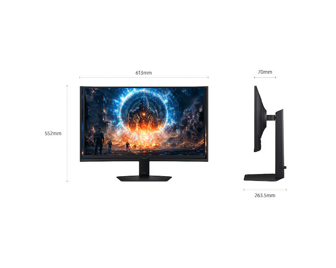 Samsung 27" Odyssey LS27FG602EEXXS G6 G60F IPS QHD Freesync G-Sync 350Hz 1ms Ergonomic Gaming Monitor