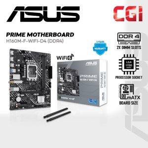 Asus Prime H610M-F-WIFI-D4 DDR4 PCie 4.0 WiFi 6 LGA 1700 Micro-ATX Motherboard