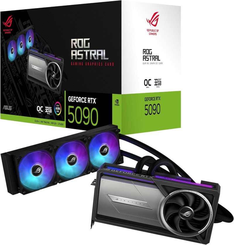 Asus ROG Astral LC GeForce RTX 5090 32GB GDDR7 OC Edition Graphic Card - ROG-ASTRAL-LC-RTX5090-O32G-GAMING