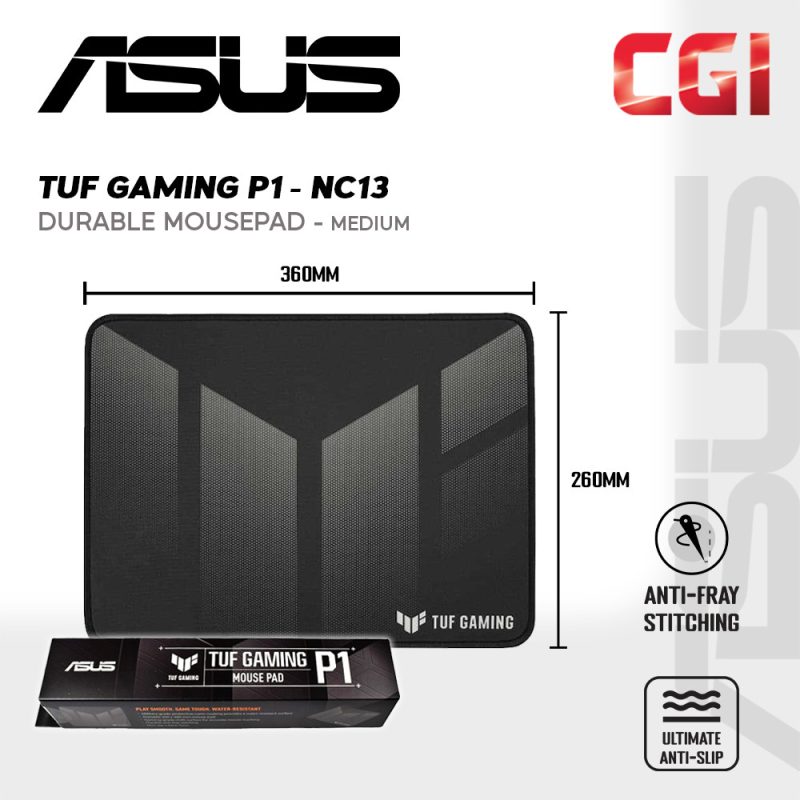 Asus NC13 TUF Gaming P1 Water Resistant Anti-Slip Nano Coated Mouse Pad
