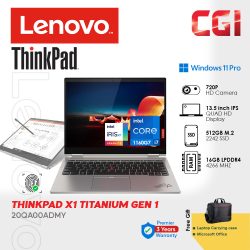 Lenovo ThinkPad X1 Titanium Yoga Gen 1 i7-1160G7|13"5 2K Touch|16GB LPDDR4x-4266|512GB|W11P Laptop - 20QA00ADMY