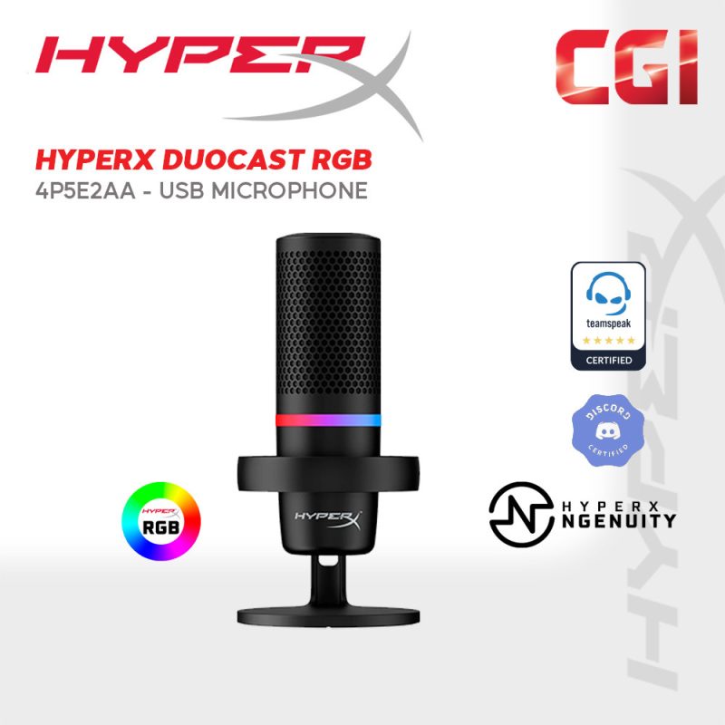 HyperX Duocast RGB Lightning USB Microphone - 4P5E2AA