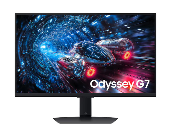 Samsung 27" Odyssey LS27FG702EEXXS G7 G70F Fast IPS 4K 180Hz/FHD 360Hz 1ms HDR10+ Freesync Dual Mode Ergonomic Gaming Monitor