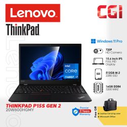 Lenovo ThinkPad P15S GEN2 i7-1165G7|15.6" FHD NVIDIA QUADRO T500 4GB GDDR6|16G DDR4|512GB|W11P|3Y|LAPTOP -20W600HGMY
