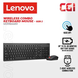 Lenovo Essential Wireless Combo Keyboard & Mouse Gen 2 - 4X31R64453