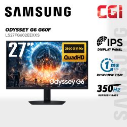 Samsung 27" Odyssey LS27FG602EEXXS G6 G60F IPS QHD Freesync G-Sync 350Hz 1ms Ergonomic Gaming Monitor