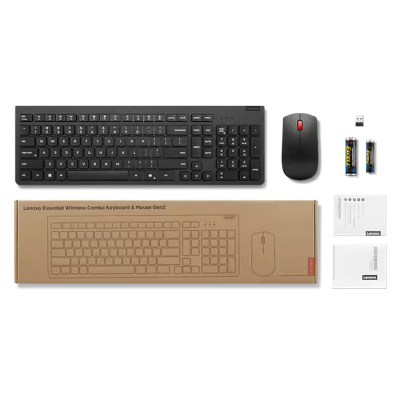 Lenovo Essential Wireless Combo Keyboard & Mouse Gen 2 - 4X31R64453