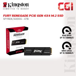 Kingston Fury Renegade PCIe Gen 4x4 M.2 2280 NVMe SSD - SFYRDK/4000G