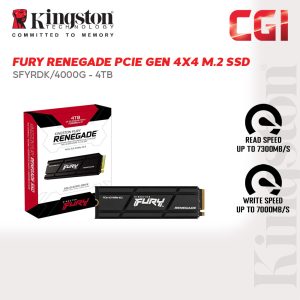 Kingston Fury Renegade PCIe Gen 4x4 M.2 2280 NVMe SSD - SFYRDK/4000G