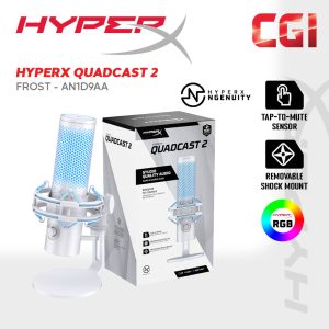 HyperX Quadcast 2 Hi Res Quality Recording USB Microphone - Frost (AN1D9AA)