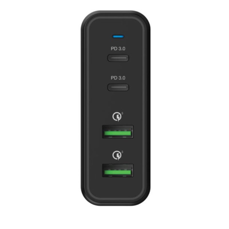 Verbatim 66402 4 Port 100W PD & QC 3.0 USB Charger - Black