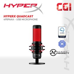 HyperX QuadCast USB Condenser Gaming & Streaming Microphone For PC, PS4, Mac (HX-MICQC-BK)