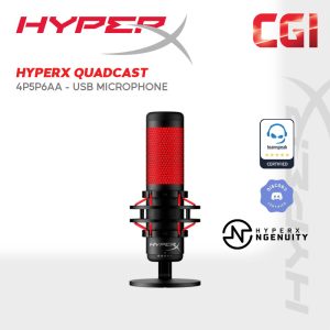 HyperX QuadCast USB Condenser Gaming & Streaming Microphone For PC, PS4, Mac (HX-MICQC-BK)