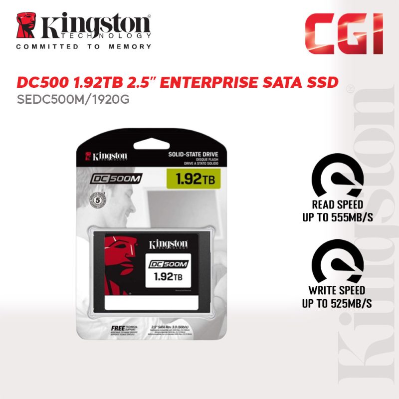 Kingston 1.92TB DC500 2.5" Mixed-Use Enterprise SSD - SEDC500M/1920G