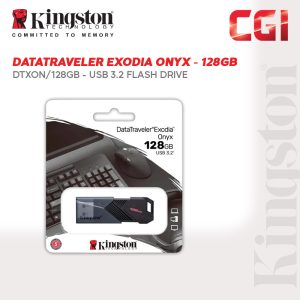 Kingston 128GB Datatraveler Exodia Onyx Type-A USB 3.2Gen 1 Flash Drive - DTXON/128GB