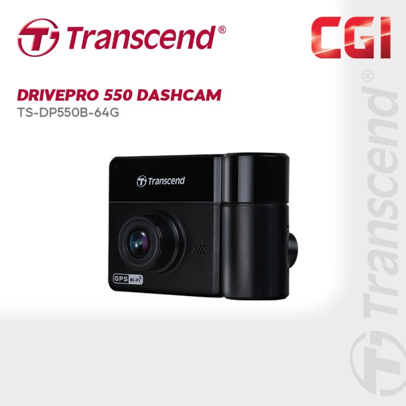 Transcend DrivePro 550 FHD Dual Lens Dashcams - TS-DP550B-64G