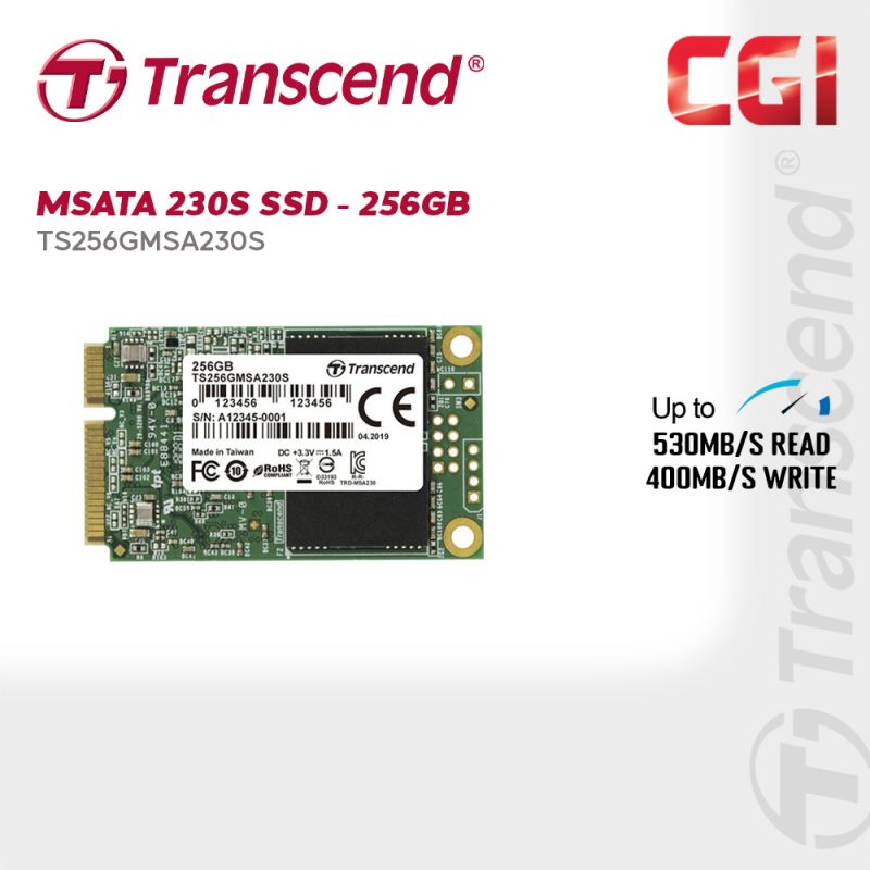 1430cd1376f49a522563e4dce2cba7e2.jpeg Transcend 256GB SATA III 6Gb/s 3D NAND DDR3 DRAM 230S mSATA SSD - TS256GMSA230S