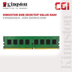 Kingston 8GB DDR4 3200Mhz Desktop Value Ram - KVR32N22S8/8