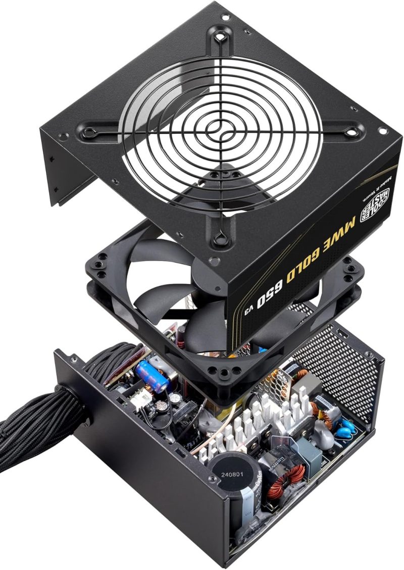 Cooler Master MWE Gold 650W V3 ATX 3.1 Non-Modular PSU - MPE-6502-ACAG-3BUK