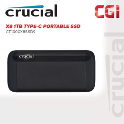 Crucial X8 1TB 1,050 MB/s USB 3.2 Gen-2 Portable SSD - CT1000X8SSD9