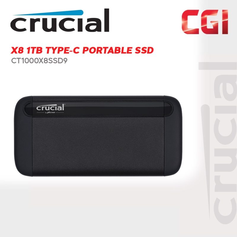 18473d13a4d28e575ec8b805fcebe171.jpeg Crucial X8 1TB 1,050 MB/s USB 3.2 Gen-2 Portable SSD - CT1000X8SSD9