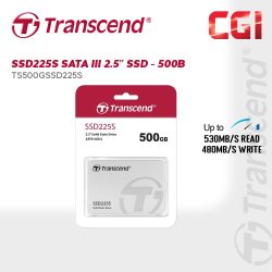 Transcend 2.5“ 500GB SSD225S  SATA III 6Gb/s SSD - TS500GSSD225S