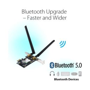 Asus PCE-AX3000 160MHz Bluetooth 5.0 OFDMA and MU-MIMO Dual Band PCI-E WiFi 6