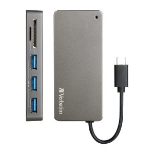 1e5692017c50d0c3f77262762c70dcc6.jpeg Verbatim 65679 5-in-1 USB-C 3.1 & Card Reader Hub - Grey