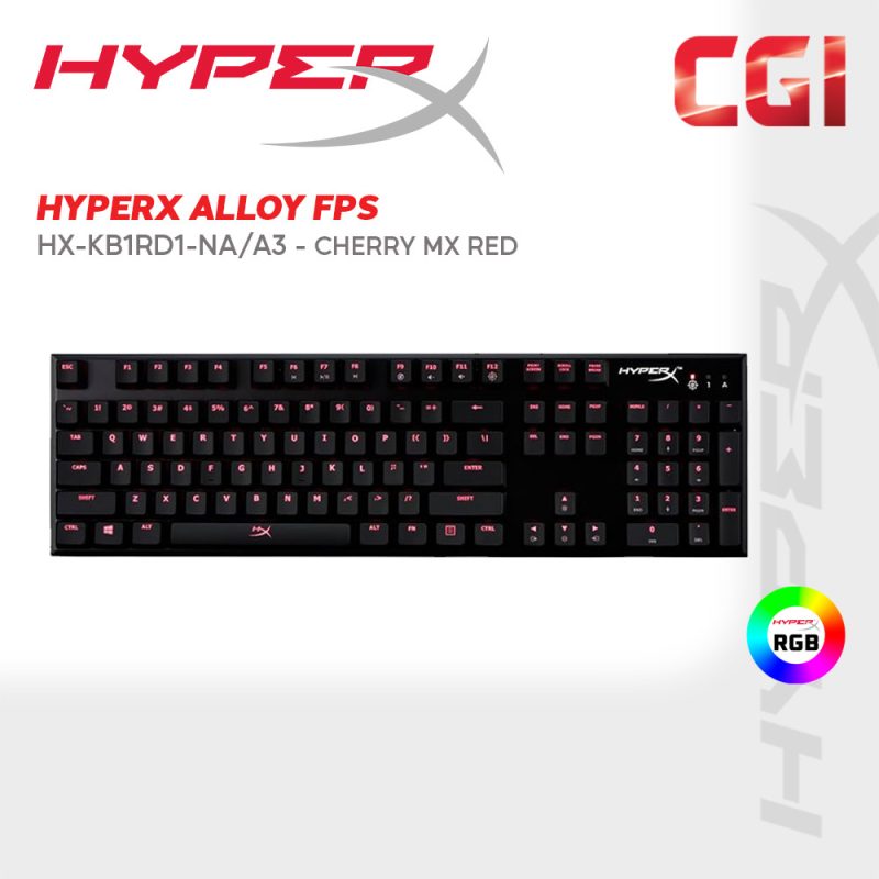 HyperX Alloy FPS Mechanical Gaming Keyboard - Cherry Red Switch (HX-KB1RD1-NA/A3)