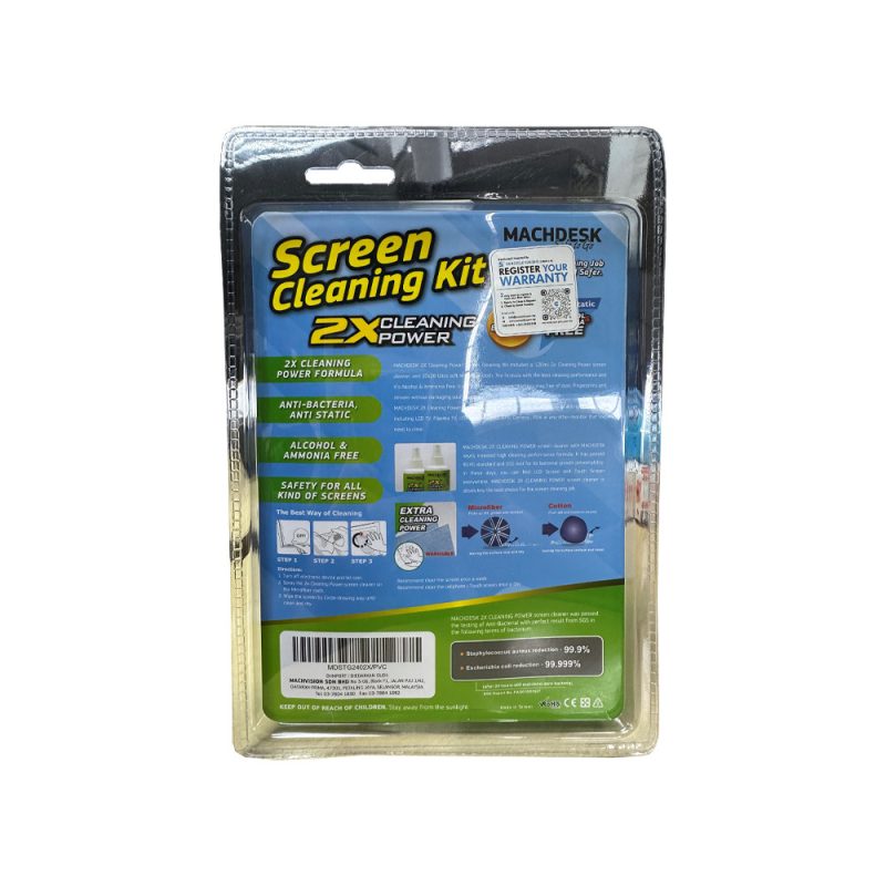 MachDesk Safe To Go Screen Cleaning Kit 240ml with Microfiber Cloth