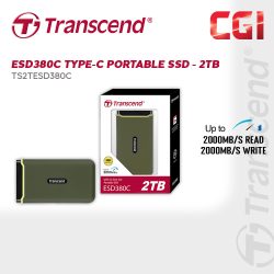 Transcend 2TB ESD380C USB 3.2 Gen 2x2 Type-C Portable SSD - TS2TESD380C
