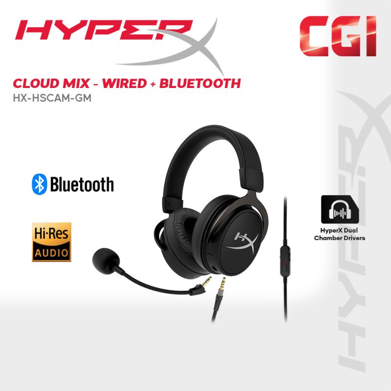 HyperX Cloud MIX Wired Gaming Headset + Bluetooth (HX-HSCAM-GM)