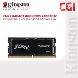 Kingston FURY Impact 8GB DDR5-4800 CL38 262-Pin SODIMM - KF548S38IB-8